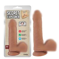 Фалоімітатор реалістичний на присосці бежевого кольору Chisa Secret Explorer