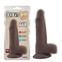 Фаллоимитатор реалистичный на присоске коричневого цвета Chisa Dick Beats