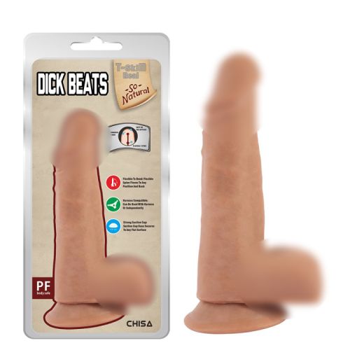 Фалоімітатор реалістичний на присосці бежевого кольору Chisa Dick Beats Фалоімітатор реалістичний на присосці бежевого кольору Chisa Dick Beats