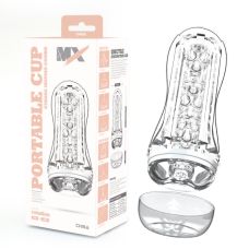 Мастурбатор для мужчин в колбе прозрачного цвета Chisa MX Portable Cup