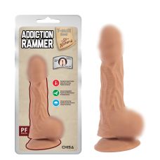Фалоімітатор реалістичний на присосці бежевого кольору Chisa Addiction Rammer