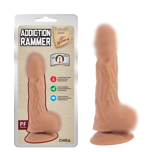 Фалоімітатор реалістичний на присосці бежевого кольору Chisa Addiction Rammer Фалоімітатор реалістичний на присосці бежевого кольору Chisa Addiction Rammer