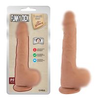 Фалоімітатор реалістичний на присосці бежевого кольору Chisa Funky Dick