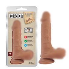 Фалоімітатор реалістичний на присосці бежевого кольору Chisa Cock Shoot