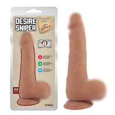 Фалоімітатор реалістичний на присосці бежевого кольору Chisa Desire Sniper