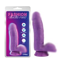 Фаллоимитатор реалистичный на присоске фиолетового цвета Chisa Dual Density Cock Dildo