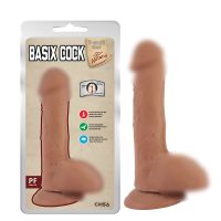 Фалоімітатор реалістичний на присосці бежевого кольору Chisa T-Skill Real Basix Cock
