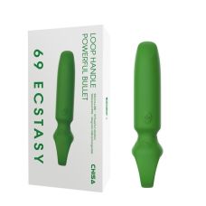 Вибропуля для клиторальной стимуляци зеленого цвета Chisa Loop Handle 