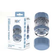 Мастурбатор для мужчин в колбе прозрачного цвета Chisa Spiral Portable Vigor Cup