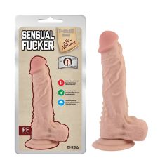 Фалоімітатор рельєфний реалістичний на присосці тілесного кольору Chisa Sensual Fucker