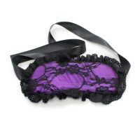 Маска на очі мереживна чорно-фіолетова Vscnovelty Lace Blindfold