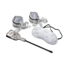 Набір для БДСМ ігор мереживного білого кольору Vscnovelty Lace 3-piece set 3 предмети