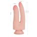 Двойной фаллоимитатор реалистичный на присоске телесного цвета Vscnovelty Knight Cock 3D 