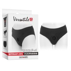 Универсальные трусы брифы для страпона с ремешками черного цвета Vscnovelty