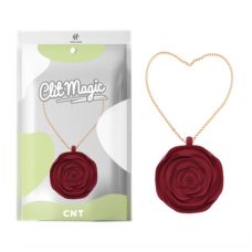 Клиторальный стимулятор в форме розы красный Cnt LOVE-Rose Necklace Vibrator-Rose