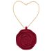 Клиторальный стимулятор в форме розы красный Cnt LOVE-Rose Necklace Vibrator-Rose