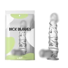 Рельєфний фалоімітатор на присосці прозорого кольору Cnt Transparent