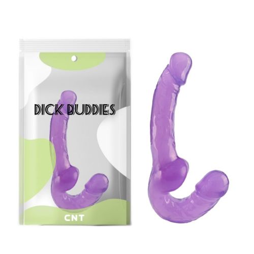 Безременний страпон подвійний для пар реалістичний фіолетового кольору Cnt Dual-ended Dildo