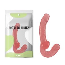 Безременний страпон подвійний для пар реалістичний червоного кольору Cnt Dual-ended Dildo