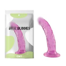 Фалоімітатор реалістичний на присосці фіолетового кольору Cnt Transparent Realistic Dildo