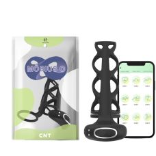 Смарт вібронасадка на член для подвійного проникнення чорна з пультом керування Cnt Pleasure dildo Ring Vibrator 2