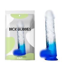 Фалоімітатор реалістичний на присосці синього з прозорим кольором Cnt Transparent Gradient