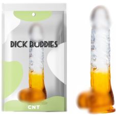 Фалоімітатор реалістичний на жовтому присоску з прозорим кольору Cnt Transparent Gradient