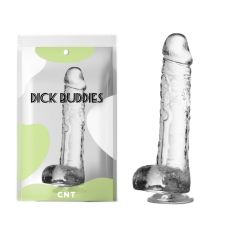 Фаллоимитатор реалистичный на присоске прозрачного цвета Cnt Crystal Beginner Dildo