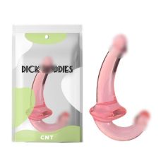 Безременной двойной реалистичный страпон для женщин розовый Cnt Crystal Beginner Dildo 