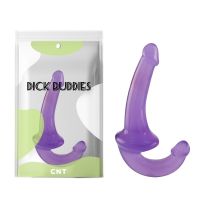 Безременной двойной реалистичный страпон для женщин фиолетовый Cnt Crystal Beginner Dildo 