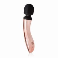 Вибромассажер Ванд в форме микрофона золотистый Rosy Gold Nouveau Curve Massager