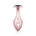 Анальная пробка золотистого цвета с черным кристаллом Rosy Gold Nouveau Butt Plug