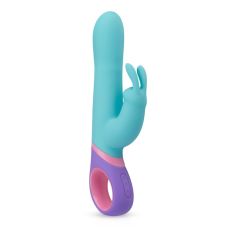 Бірюзовий вібратор для жінок вагінальний з відростком для клітора PMV20 Meta Rabbit Vibrator