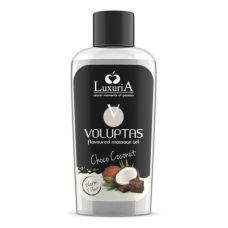 Їстівний масажний гель зі смаком кокосового крему зі зволожуючим ефектом, що розігріває Intimateline Luxuria Voluptas Edible Warming Effect 100мл