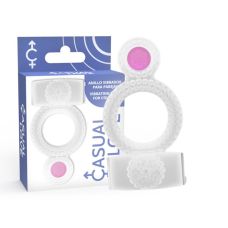 Эрекционное виброкольцо на член прозрачное Casual Love Ring Vibrating Double Pleasure Transparent