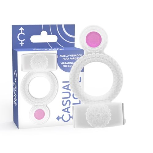 Эрекционное виброкольцо на член прозрачное Casual Love Ring Vibrating Double Pleasure Transparent
