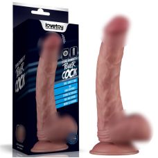 Вібратор реалістичний на присосці тілесного кольору Lovetoy Dual Density Power Cock