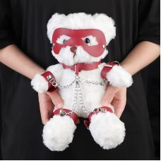 Подарунковий білий ведмедик іграшка в БДСМ бондаж Bdsm4u