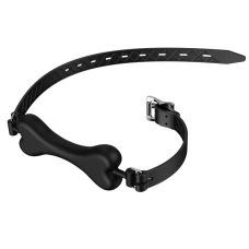 Силиконовый кляп в рот БДСМ в виде кости для собак черный Bdsm4u Ball Gag