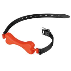 Силиконовый кляп в рот БДСМ в виде кости для собак красный Bdsm4u Ball Gag