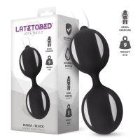 Подвійні кульки Кегеля із внутрішньою вагою чорні Cottelli Collection LATETOBED Misha