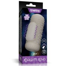 Вібронасадка на член точкова біла Lovetoy Knights Ring