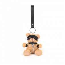 Брелок БДСМ плюшевый мягкий мишка в бондаже телесного цвета Bdsm4u