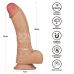 Реалістичний вібратор на присосці тілесного кольору Lovetoy Vibrating Power Basics Cock 8.5