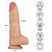 Реалістичний вібратор на присосці тілесного кольору Lovetoy Vibrating Power Basics Cock 9.0