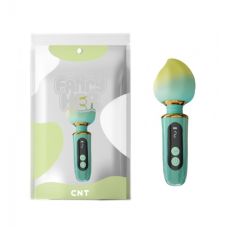 Клиторальный вибратор в форме персика зеленого цвета Cnt Peach Wand 