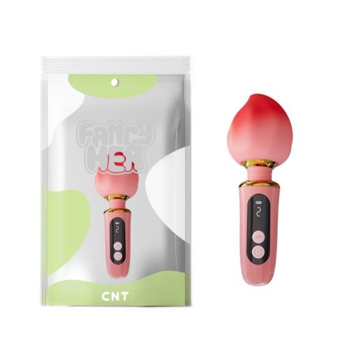 Кліторальний вібратор у формі рожевого персика Cnt Peach Wand