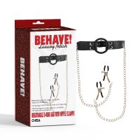 Кляп с кольцом и с зажимами для сосков черного цвета Chisa Behave! Luxury Fetish Breathable Кляп с кольцом и с зажимами для сосков черного цвета Chisa Behave! Luxury Fetish Breathable