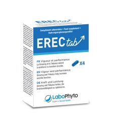 Препарат для посилення ерекції та чоловічої сили та збільшення статевого члена Labophyto ErecTab Fast Acting 4 таблетки