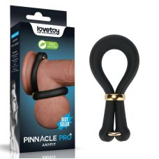 Ерекційне кільце на член чорного кольору Lovetoy Pinnacle Pro Anyfit Stretcher
